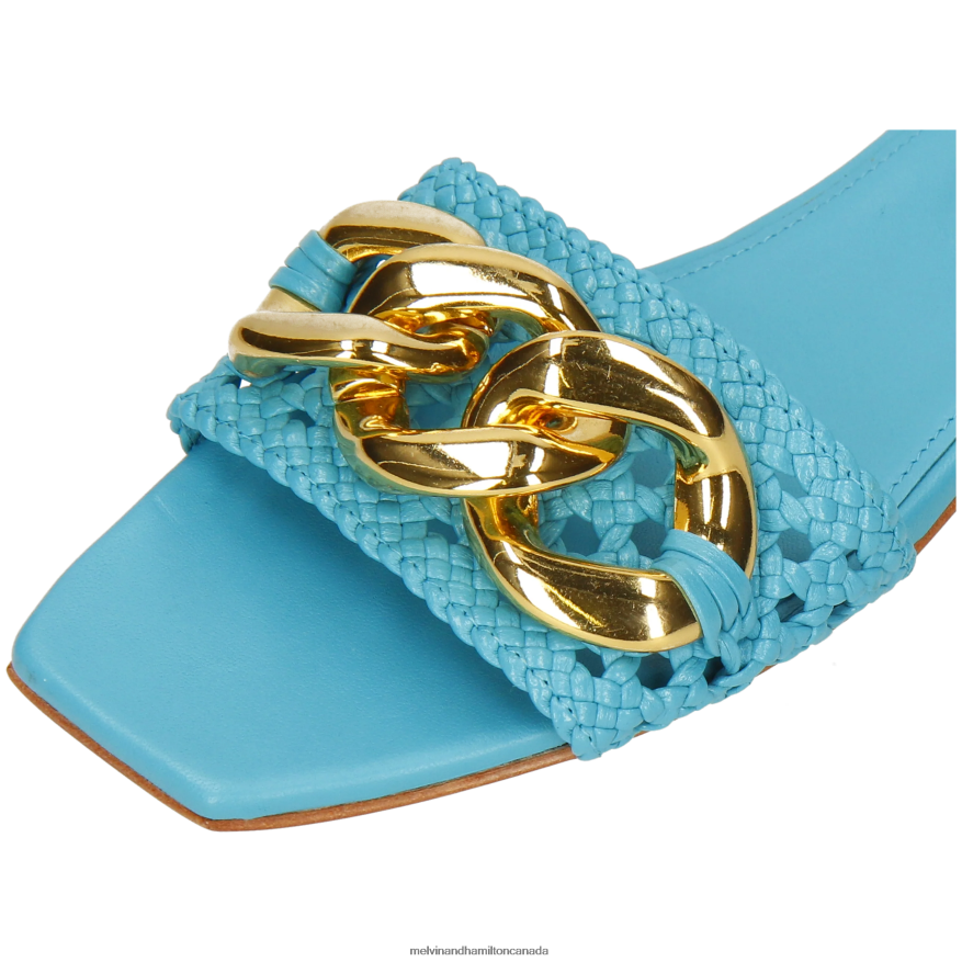 Women Melvin & Hamilton Turquoise Brooke 12 Mules P4V68P1603