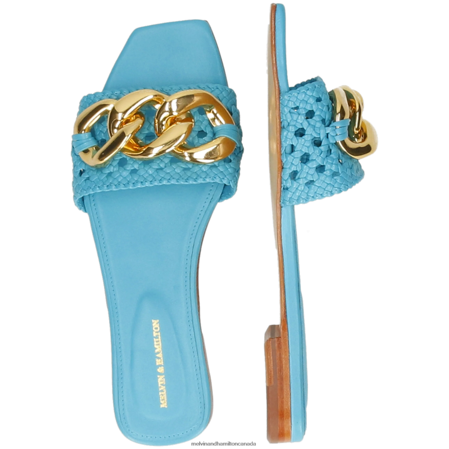 Women Melvin & Hamilton Turquoise Brooke 12 Mules P4V68P1603