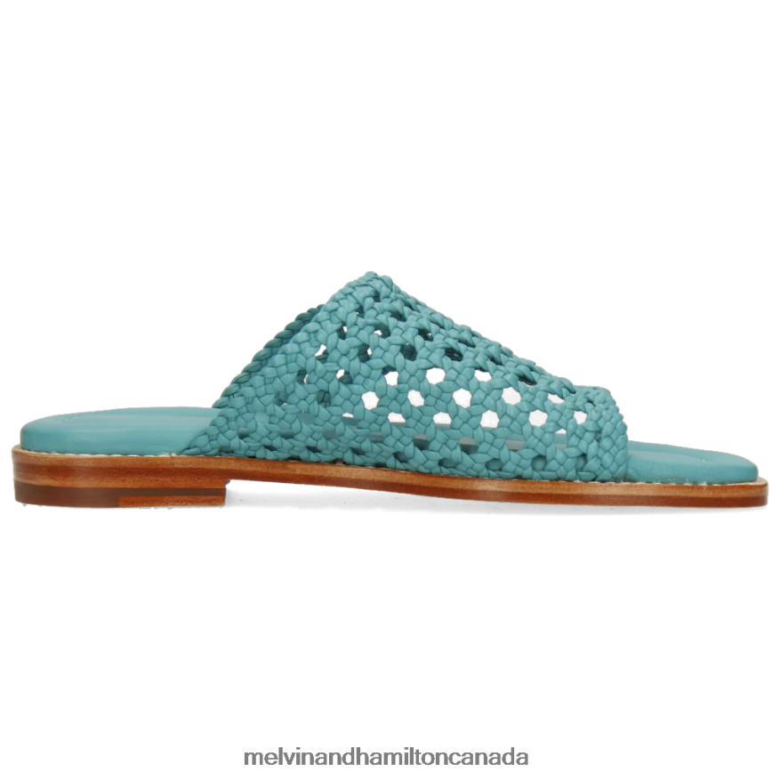 Women Melvin & Hamilton Turquoise Elodie 16 Mules P4V68P1766