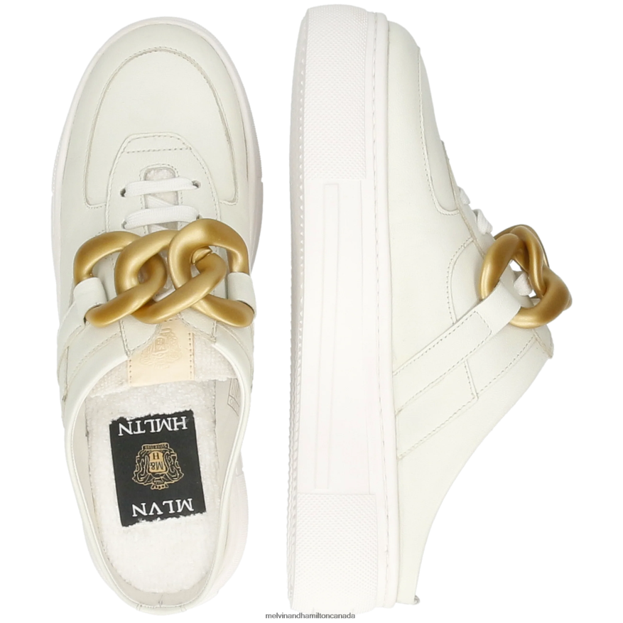 Women Melvin & Hamilton White Amber 24 Mules P4V68P1591