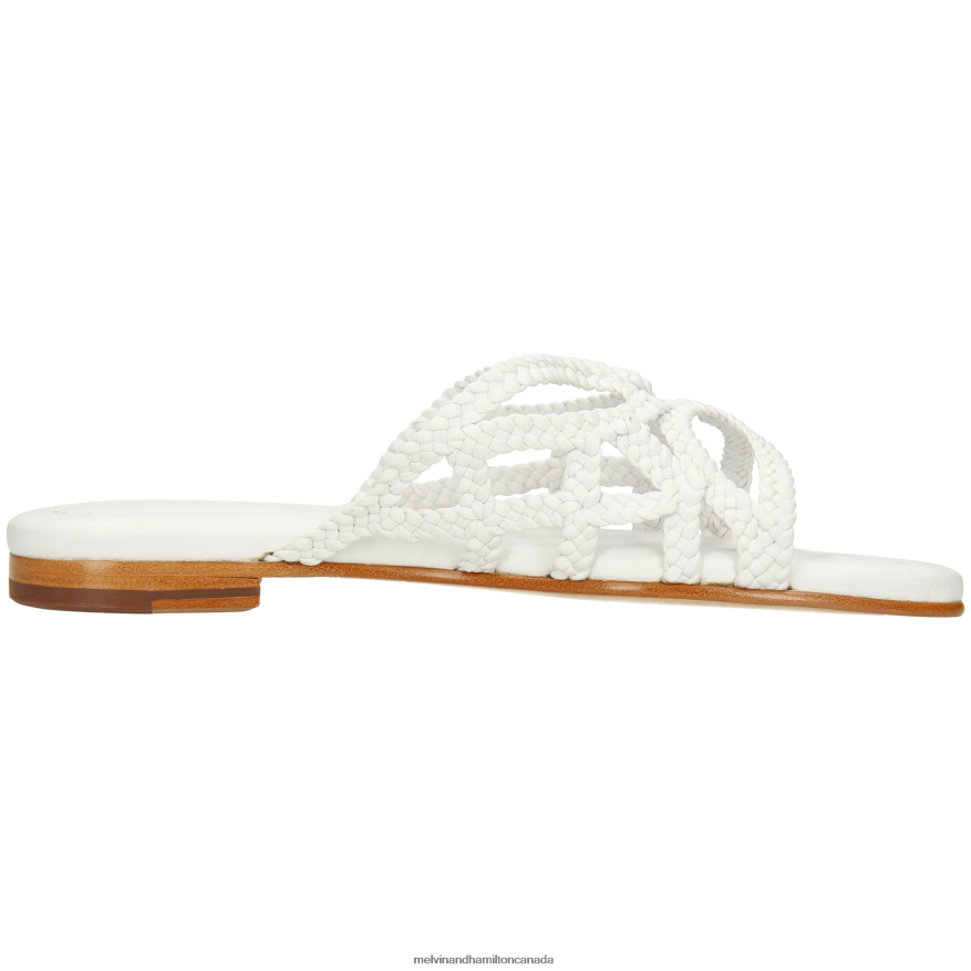 Women Melvin & Hamilton White Elodie 64 Mules P4V68P1555