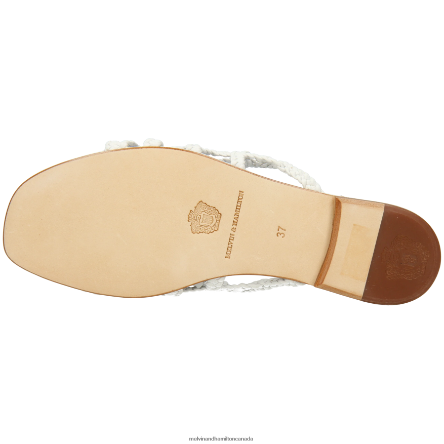 Women Melvin & Hamilton White Elodie 64 Mules P4V68P1555