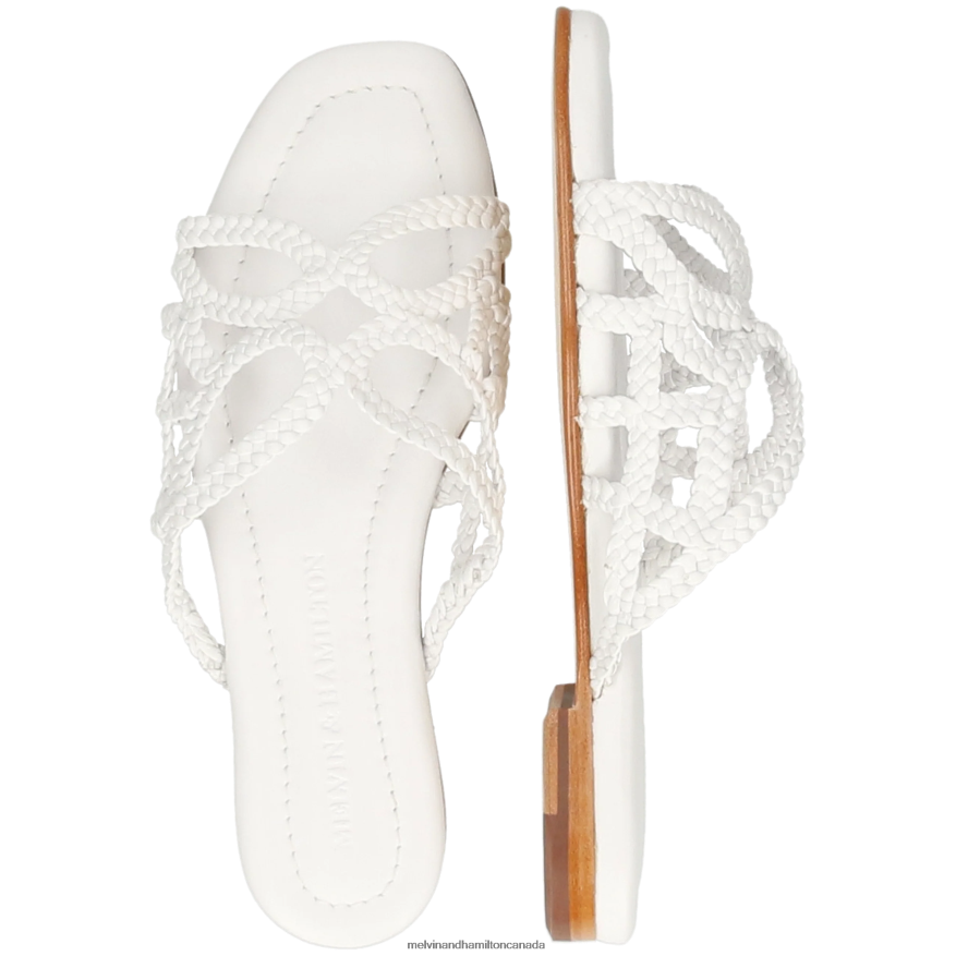 Women Melvin & Hamilton White Elodie 64 Mules P4V68P1555