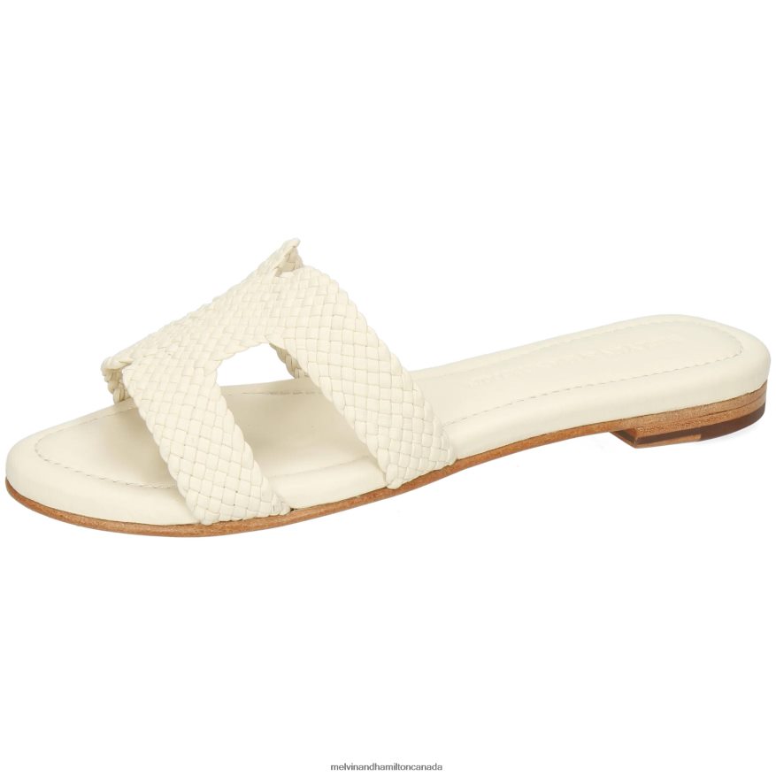 Women Melvin & Hamilton White Hanna 83 Mules P4V68P1632