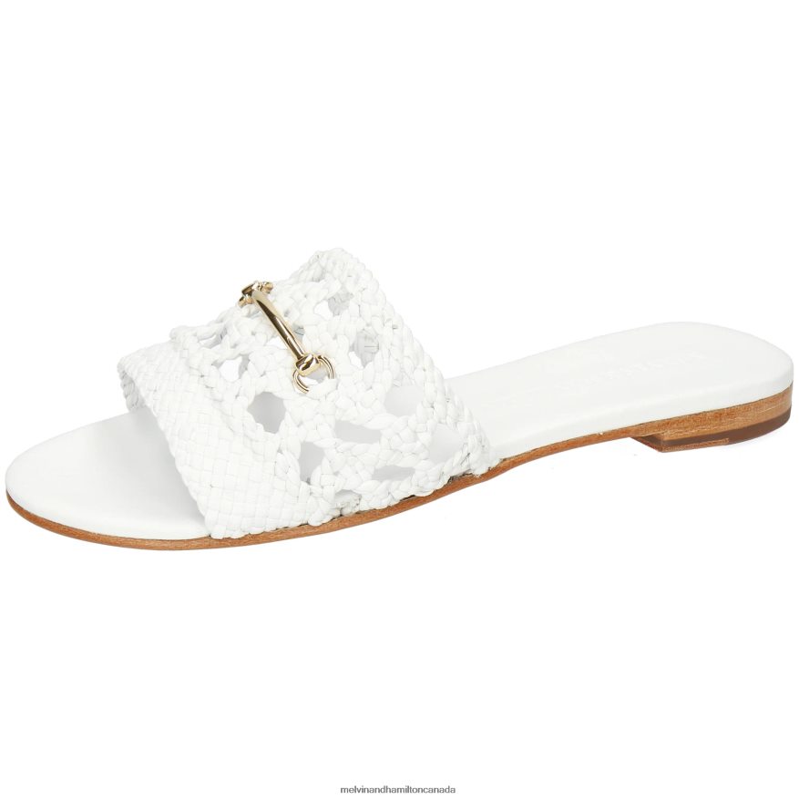 Women Melvin & Hamilton White Hanna 85 Mules P4V68P1730