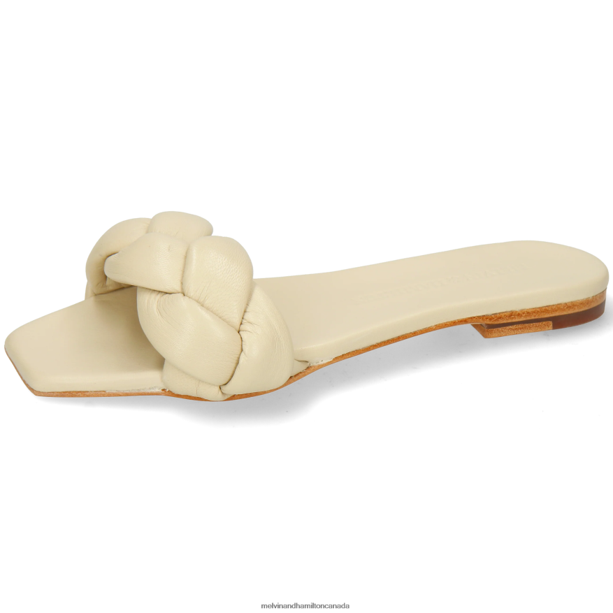 Women Melvin & Hamilton White Sandrine 3 Mules P4V68P1619