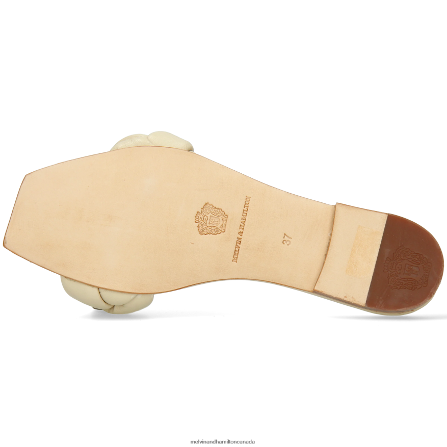 Women Melvin & Hamilton White Sandrine 3 Mules P4V68P1619