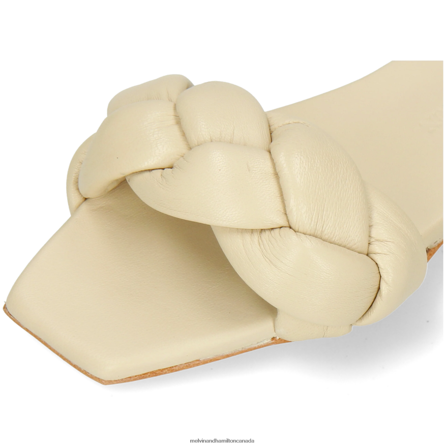 Women Melvin & Hamilton White Sandrine 3 Mules P4V68P1619