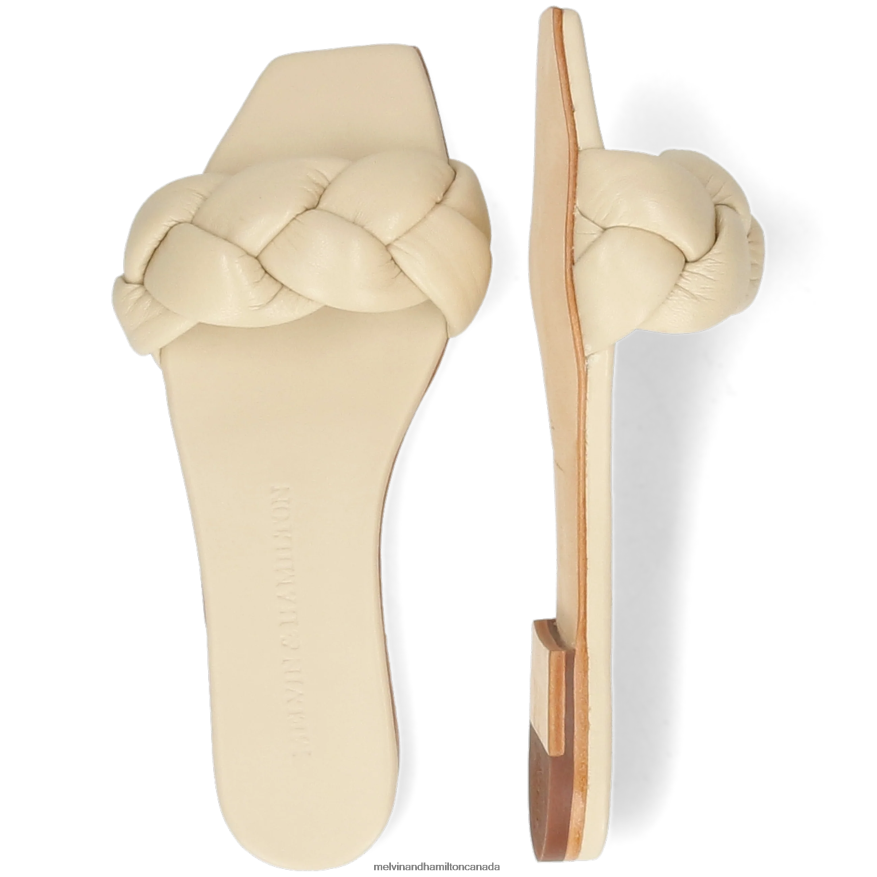 Women Melvin & Hamilton White Sandrine 3 Mules P4V68P1619