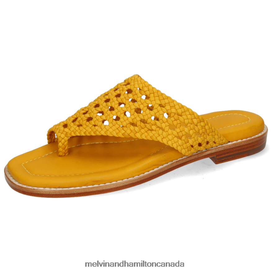 Women Melvin & Hamilton Yellow Elodie 16 Mules P4V68P1731