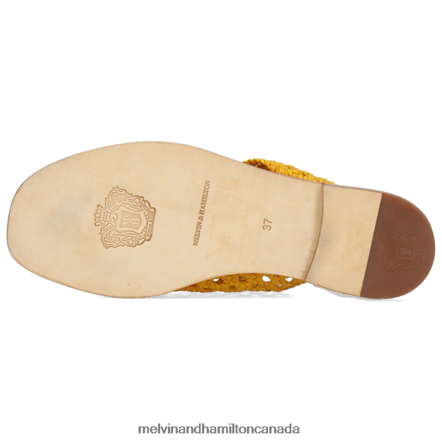 Women Melvin & Hamilton Yellow Elodie 16 Mules P4V68P1731