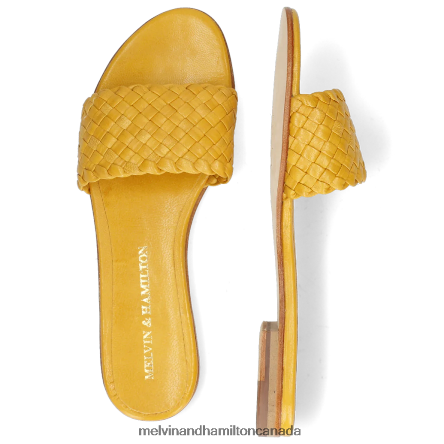 Women Melvin & Hamilton Yellow Hanna 26 Mules P4V68P1652