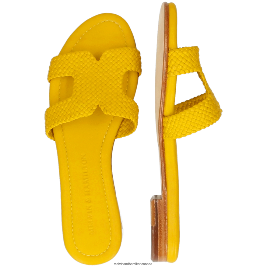 Women Melvin & Hamilton Yellow Hanna 83 Mules P4V68P1628