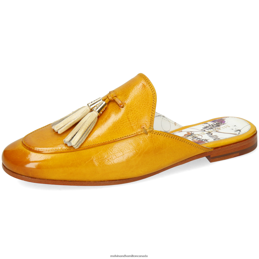 Women Melvin & Hamilton Yellow Scarlett 2 Mules P4V68P1661