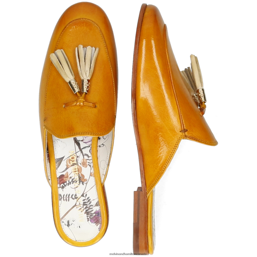 Women Melvin & Hamilton Yellow Scarlett 2 Mules P4V68P1661