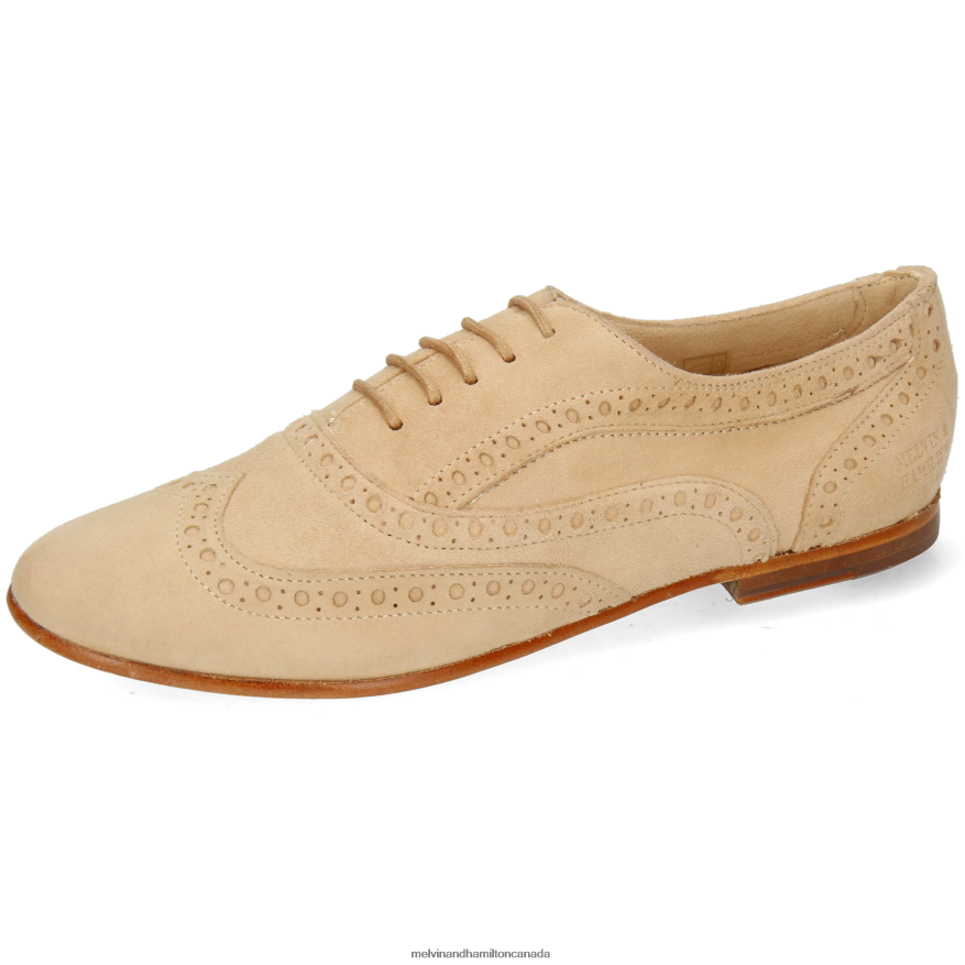 Women Melvin & Hamilton Beige Sonia 1 Oxford Shoes P4V68P1280