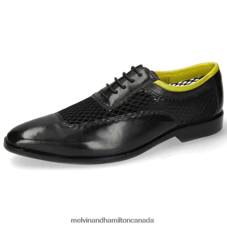 Women Melvin & Hamilton Black Sara 1 Oxford Shoes P4V68P1289