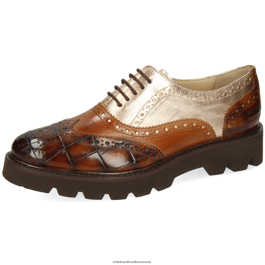 Women Melvin & Hamilton Brown Molly 2 Oxford Shoes P4V68P1266