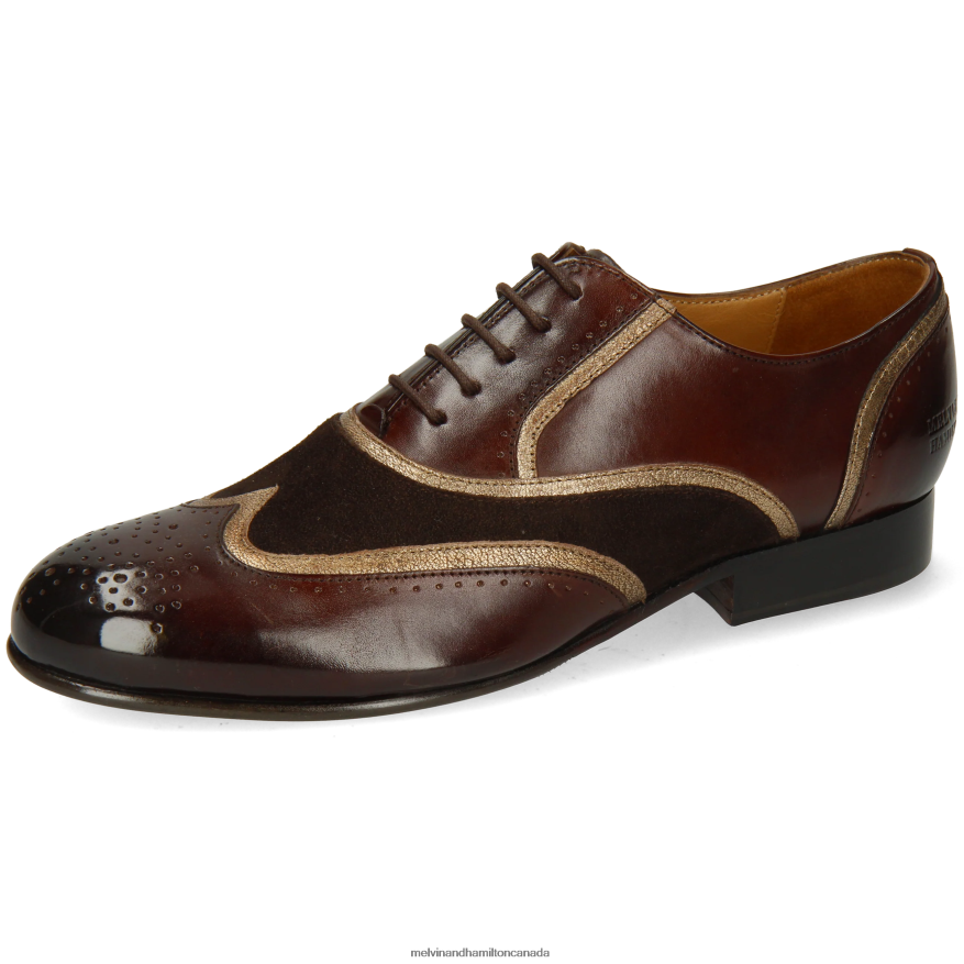 Women Melvin & Hamilton Brown Sally 38 Oxford Shoes P4V68P1272