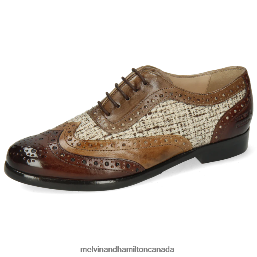 Women Melvin & Hamilton Brown Selina 56 Oxford Shoes P4V68P1285