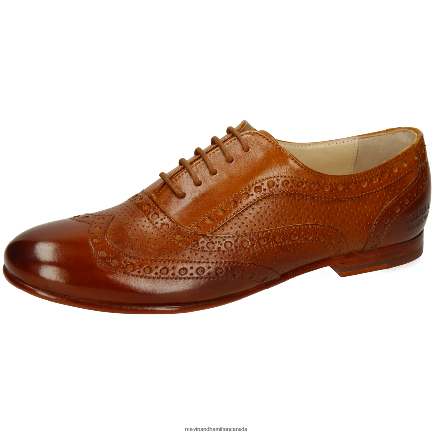 Women Melvin & Hamilton Brown Sonia 1 Oxford Shoes P4V68P1260