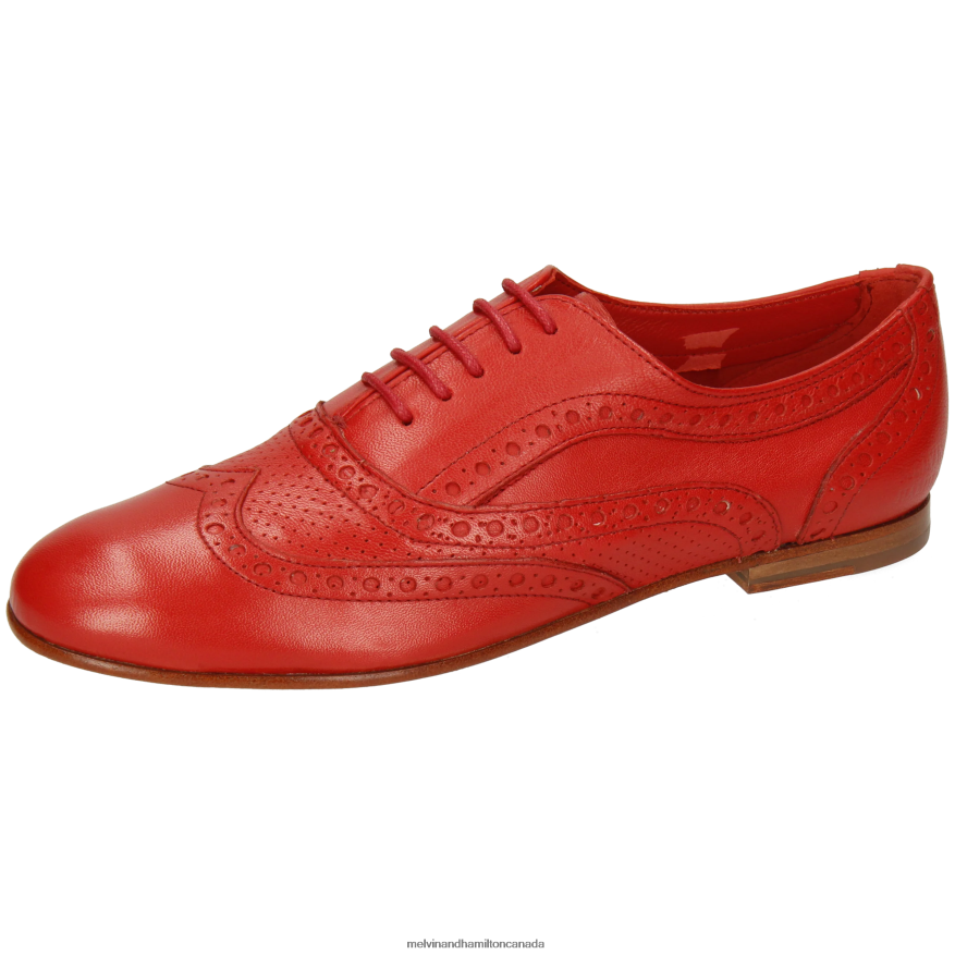 Women Melvin & Hamilton Red Sonia 1 Oxford Shoes P4V68P1298