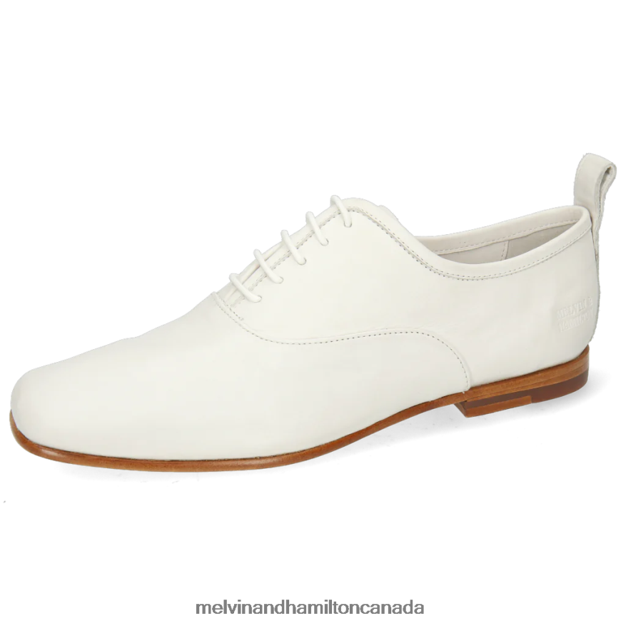 Women Melvin & Hamilton White Camilla 1 Oxford Shoes P4V68P1300