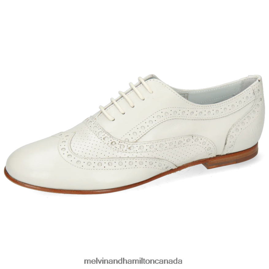 Women Melvin & Hamilton White Sonia 1 Oxford Shoes P4V68P1302