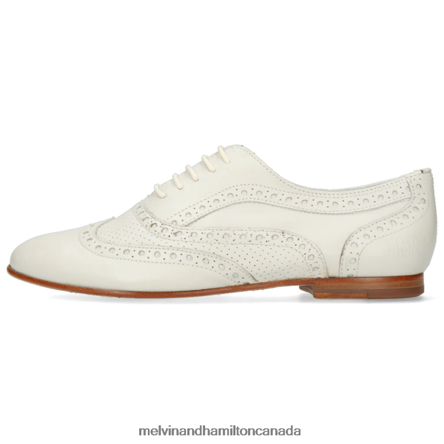 Women Melvin & Hamilton White Sonia 1 Oxford Shoes P4V68P1302