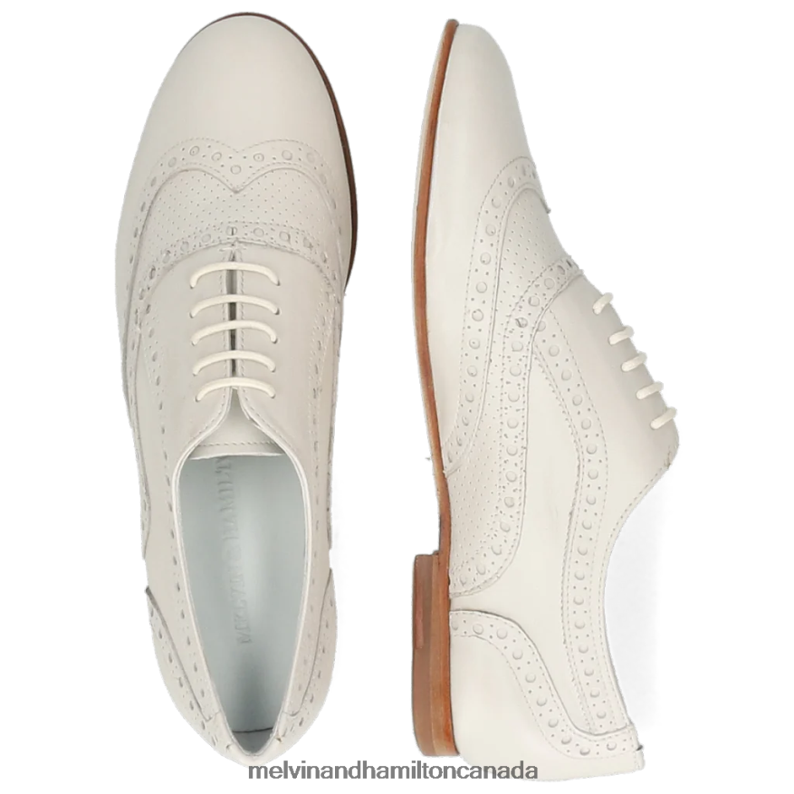 Women Melvin & Hamilton White Sonia 1 Oxford Shoes P4V68P1302