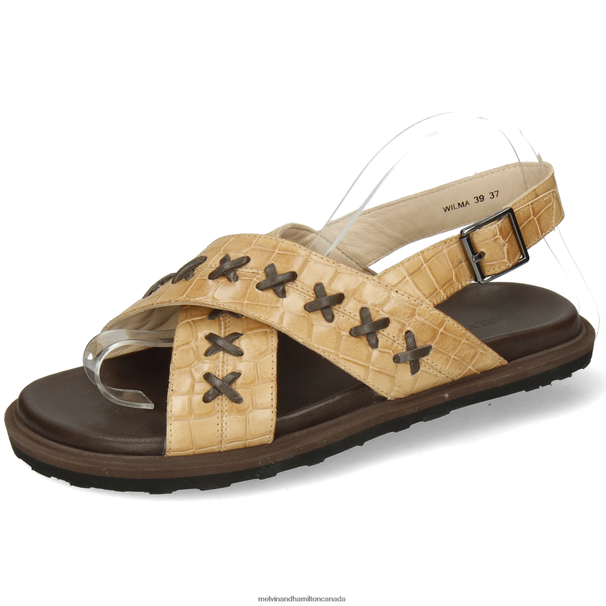 Women Melvin & Hamilton Beige Wilma 39 Sandals P4V68P1920