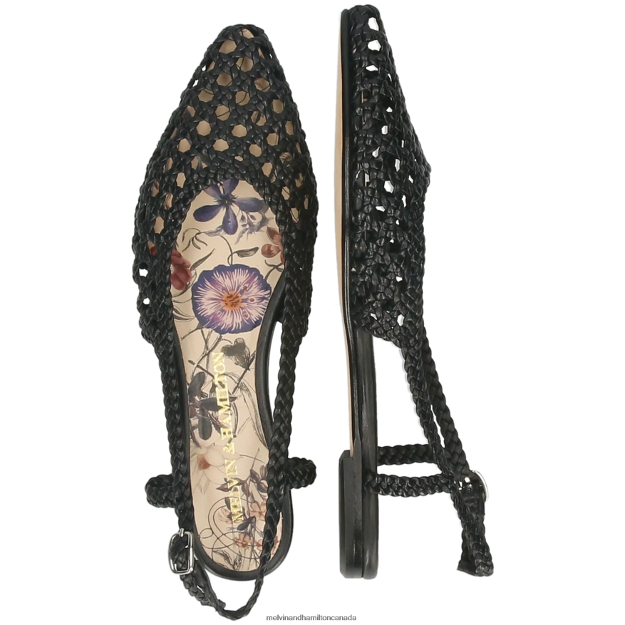 Women Melvin & Hamilton Black Alexa 27 Sandals P4V68P1904