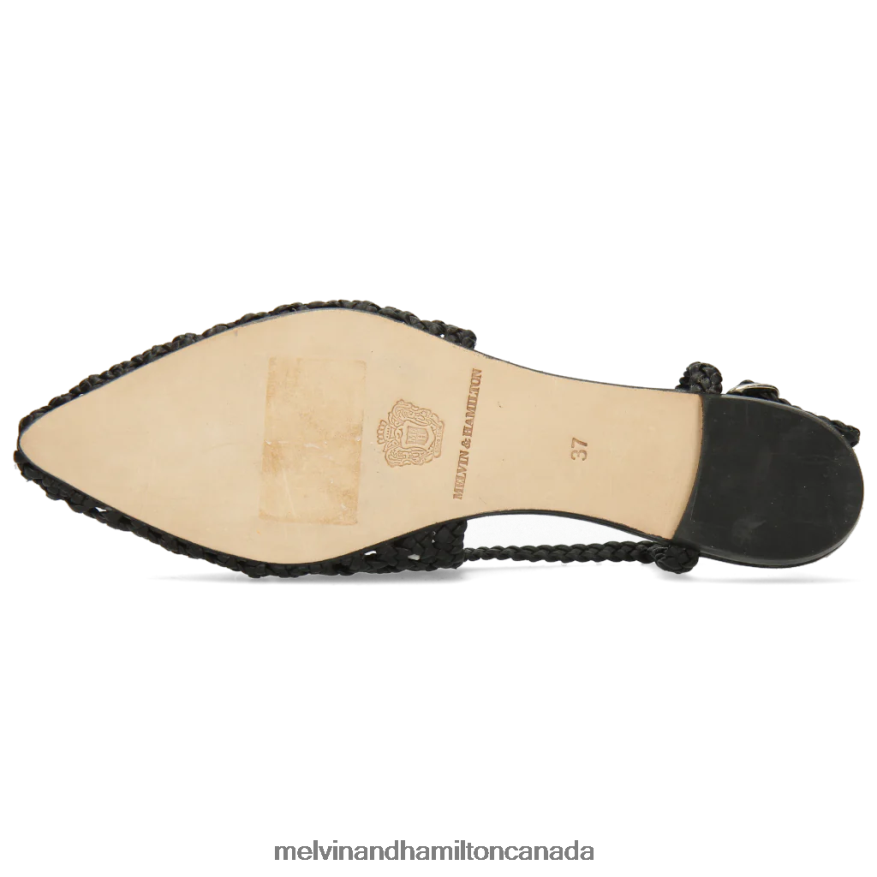 Women Melvin & Hamilton Black Alexa 27 Sandals P4V68P1918