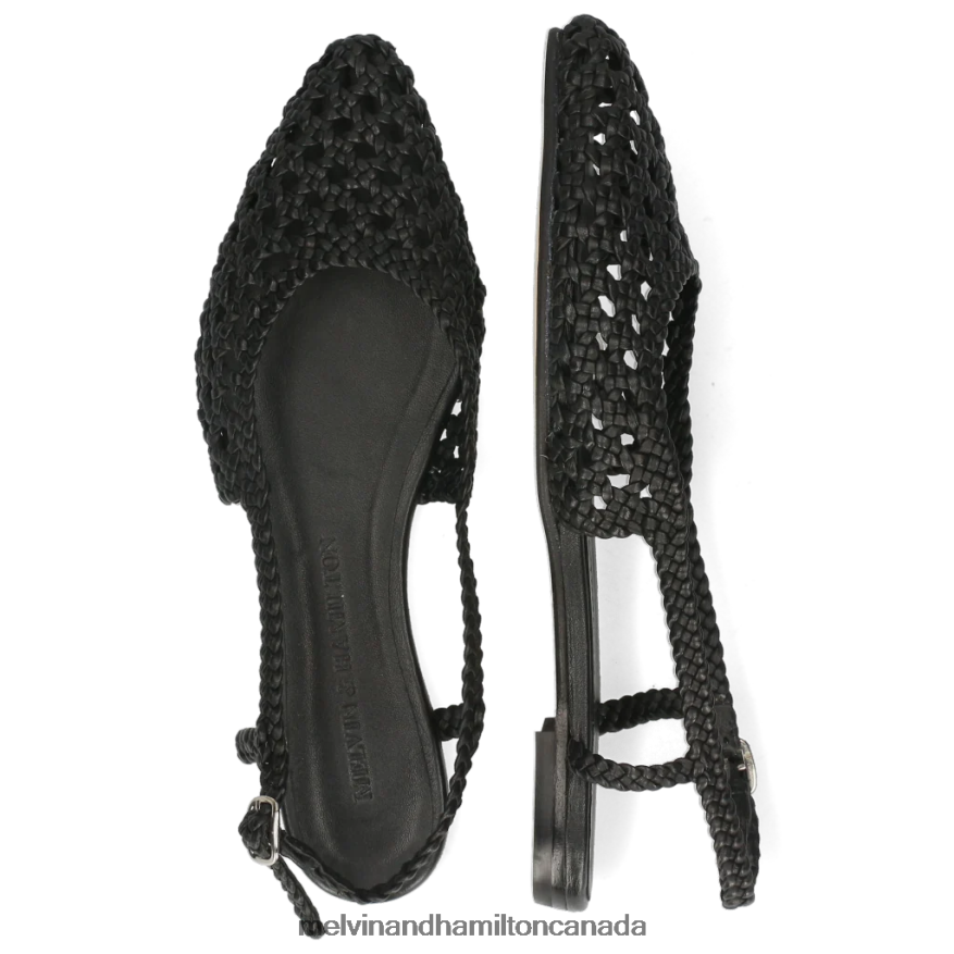 Women Melvin & Hamilton Black Alexa 27 Sandals P4V68P1918