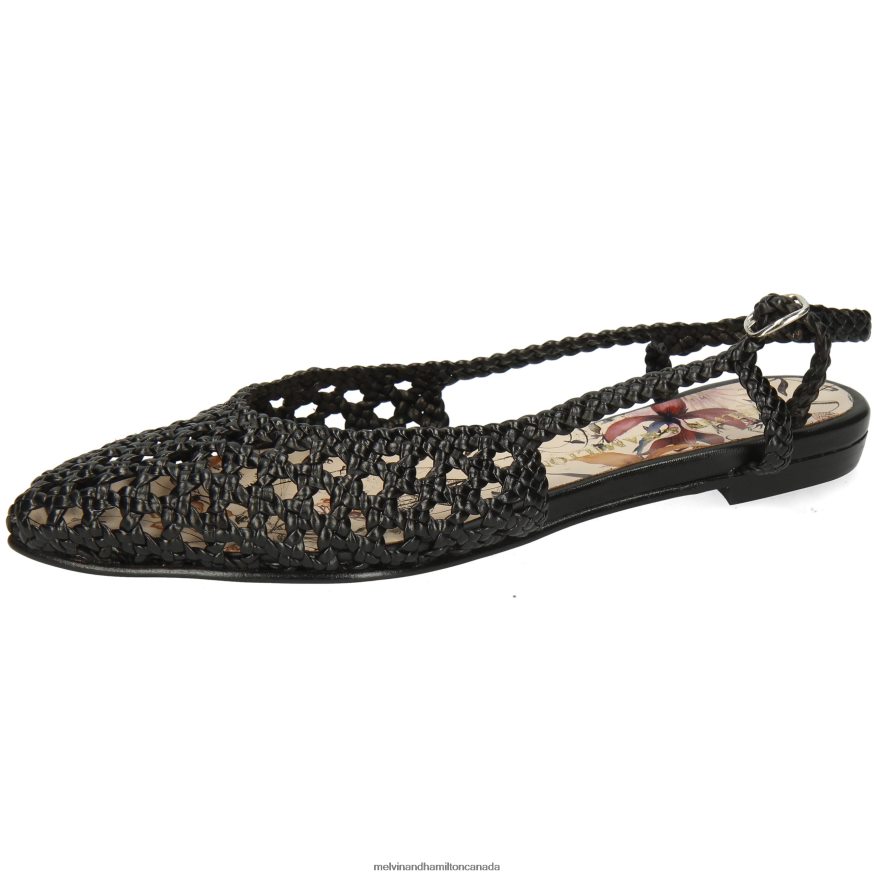 Women Melvin & Hamilton Black Alexa 27 Sandals P4V68P1927