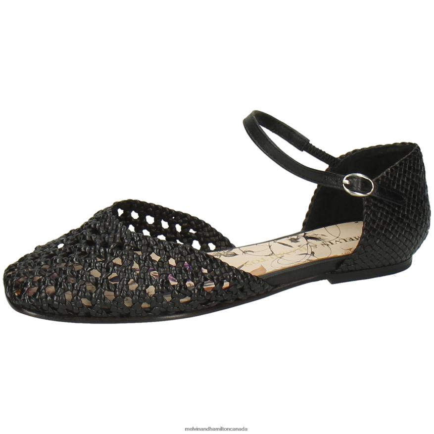 Women Melvin & Hamilton Black Melly 9 Sandals P4V68P1937