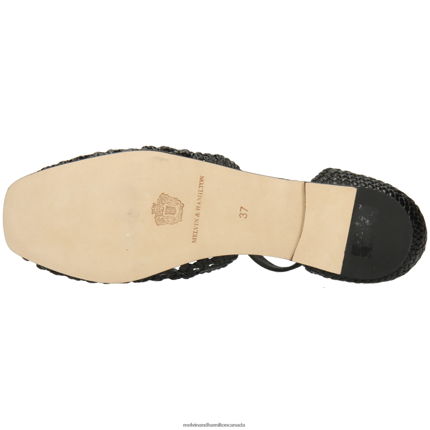 Women Melvin & Hamilton Black Melly 9 Sandals P4V68P1937