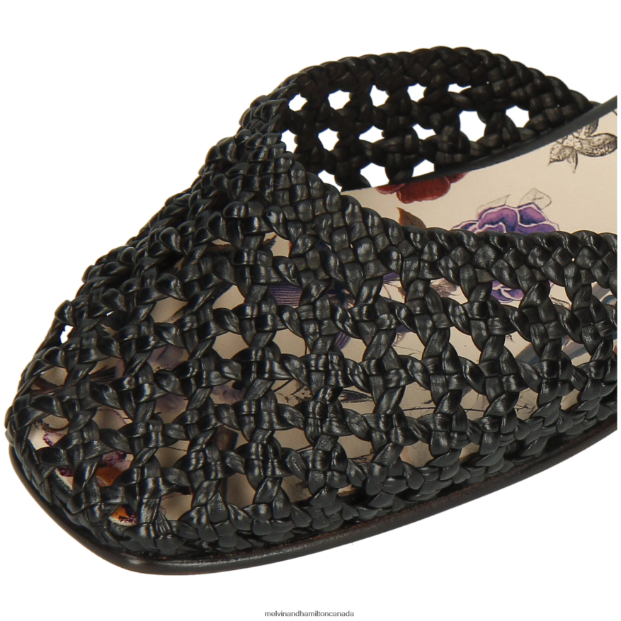 Women Melvin & Hamilton Black Melly 9 Sandals P4V68P1937