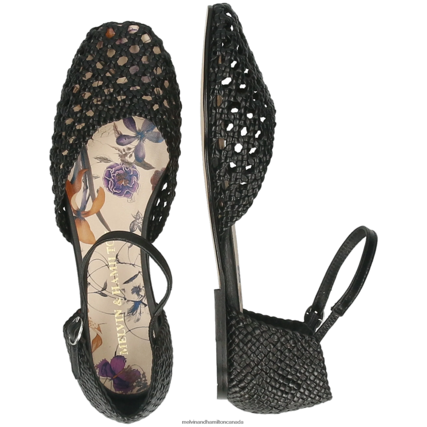 Women Melvin & Hamilton Black Melly 9 Sandals P4V68P1937