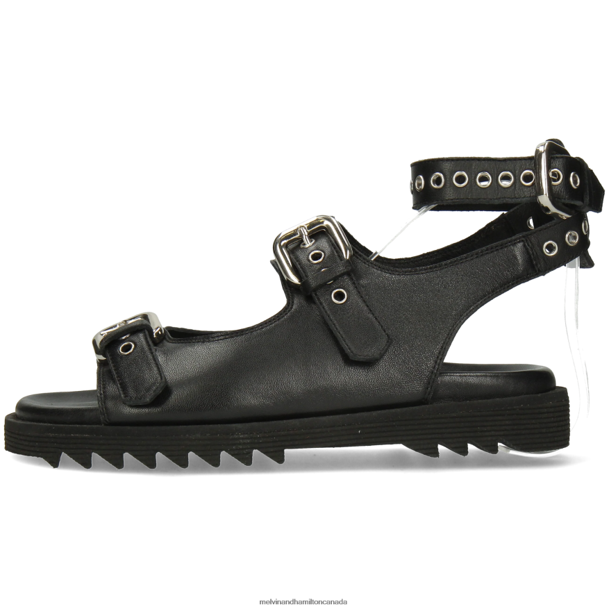 Women Melvin & Hamilton Black Wilma 37 Sandals P4V68P1935