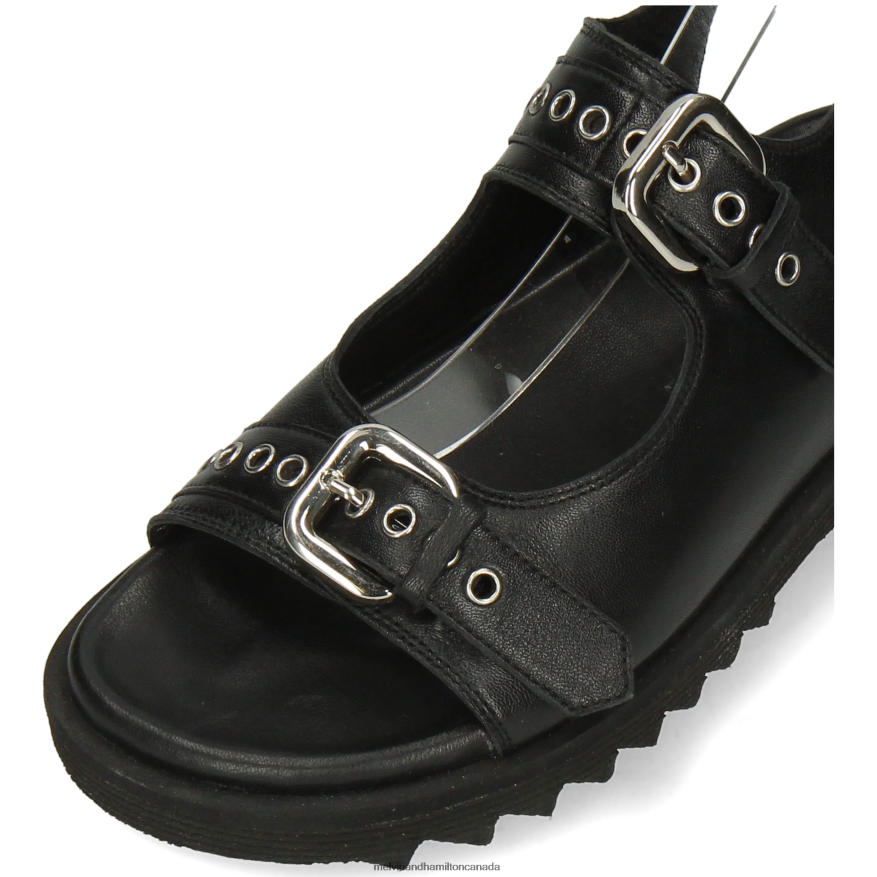 Women Melvin & Hamilton Black Wilma 37 Sandals P4V68P1935