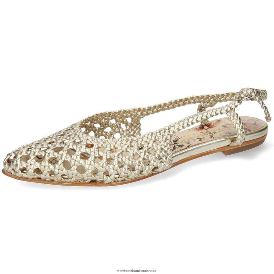 Women Melvin & Hamilton Gold Alexa 27 Sandals P4V68P1942