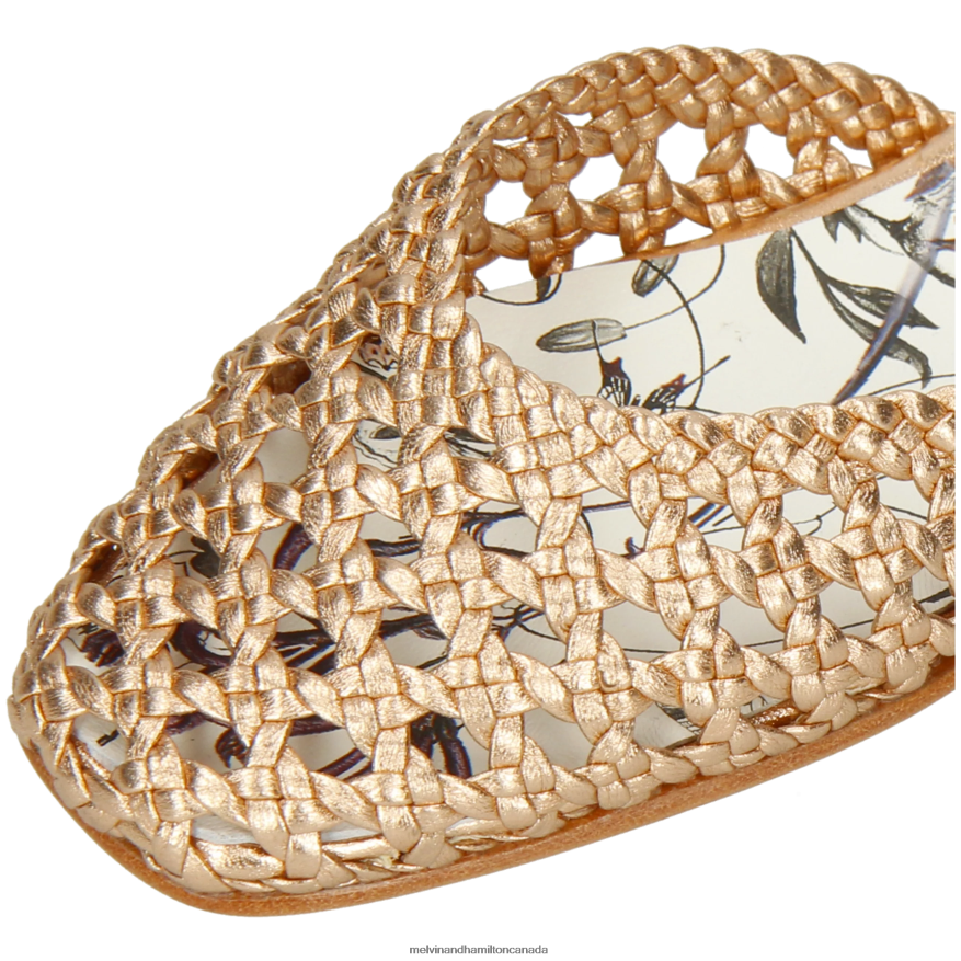 Women Melvin & Hamilton Gold Melly 9 Sandals P4V68P1898