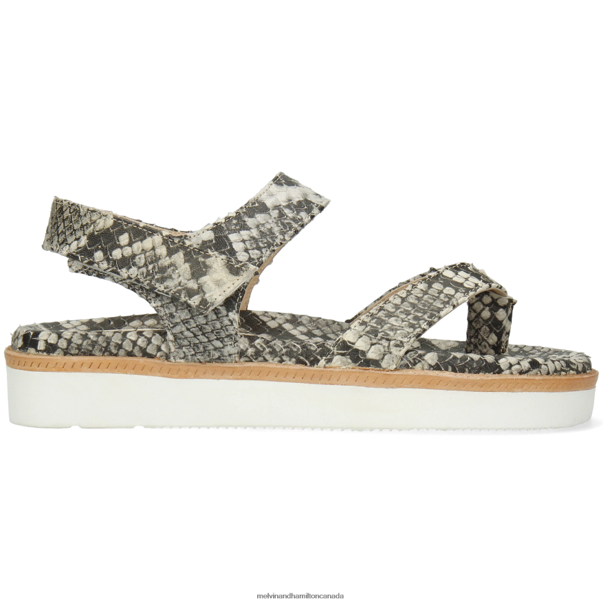 Women Melvin & Hamilton Grey Wilma 7 Sandals P4V68P1932