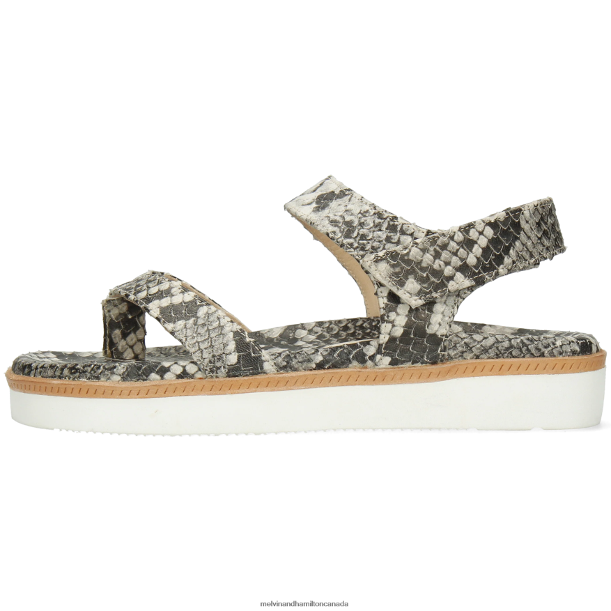 Women Melvin & Hamilton Grey Wilma 7 Sandals P4V68P1932