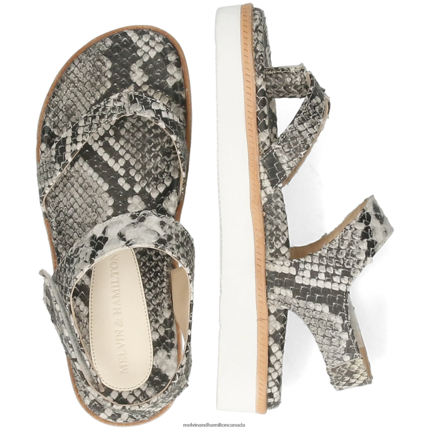 Women Melvin & Hamilton Grey Wilma 7 Sandals P4V68P1932