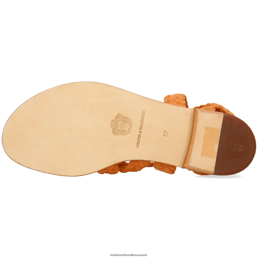 Women Melvin & Hamilton Orange Sandra 11 Sandals P4V68P1906