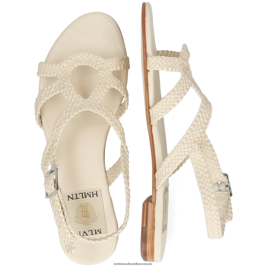 Women Melvin & Hamilton White Hanna 86 Sandals P4V68P1928
