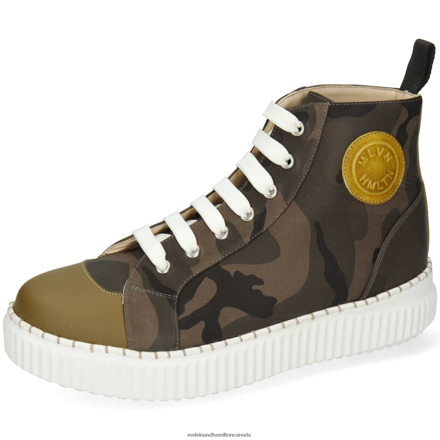Women Melvin & Hamilton Khaki Nuri 3 Sneakers P4V68P1840