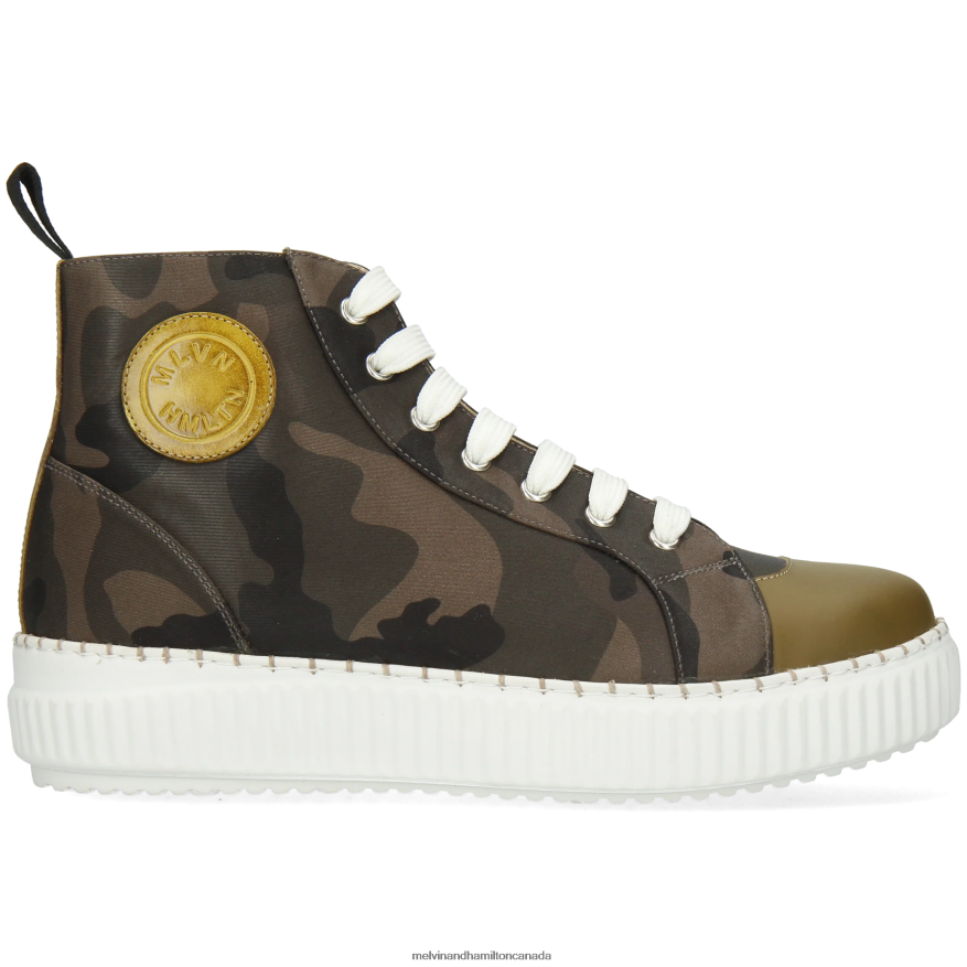 Women Melvin & Hamilton Khaki Nuri 3 Sneakers P4V68P1840